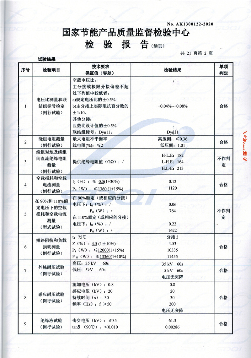 高低压试验报告-S11-1250梨树梨树梨树油浸式变压器-2.jpg